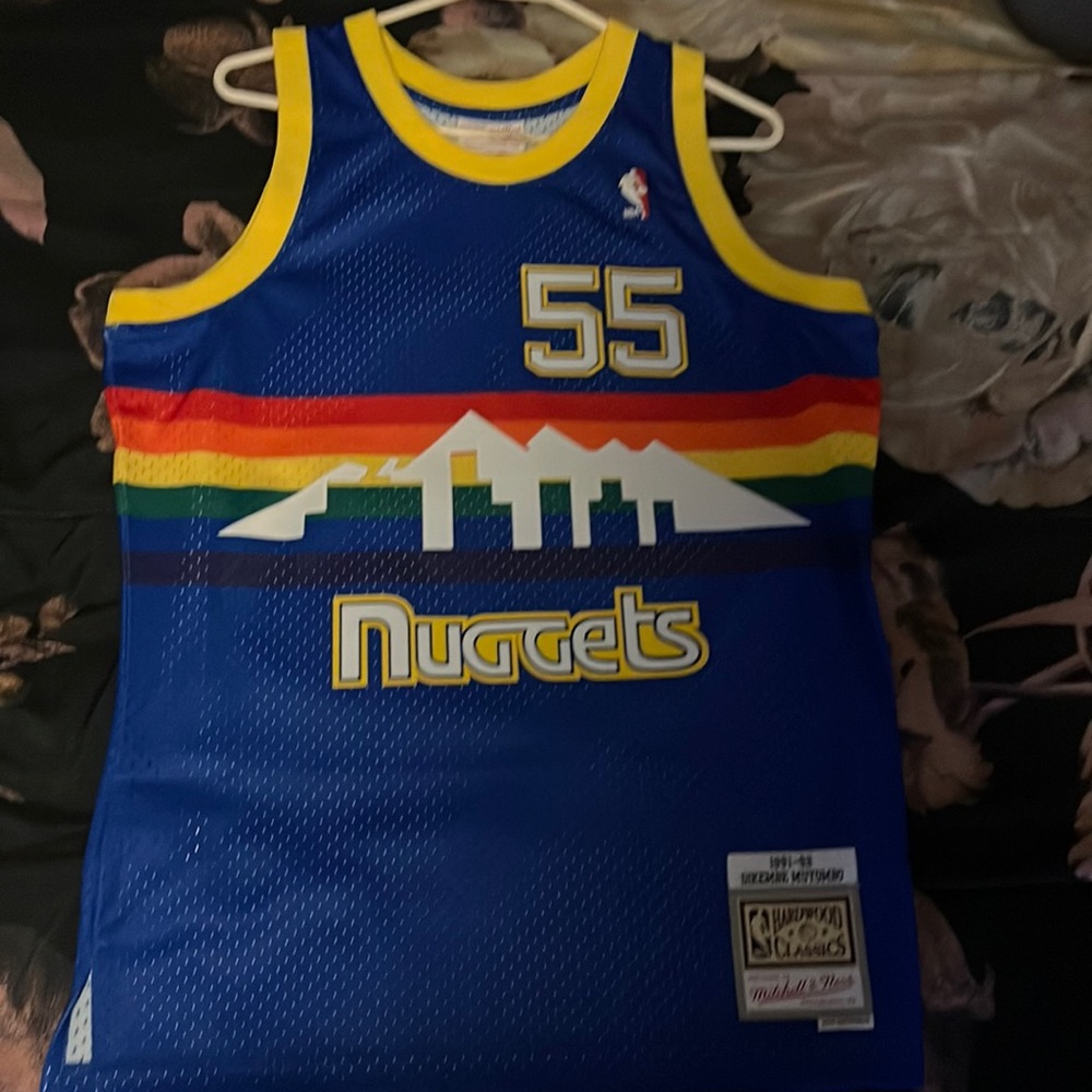 hardwood classic Mitchell and Ness Dikembe Mutombo Denver nuggets Jersey